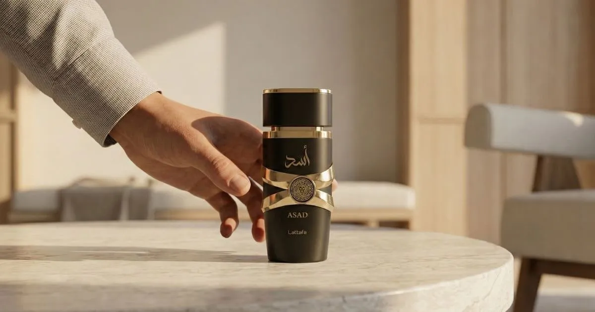 Resenha completa do Lattafa Asad, perfume árabe masculino intenso com notas especiadas e fundo ambarado. Avaliação de fixação, projeção e uso ideal.