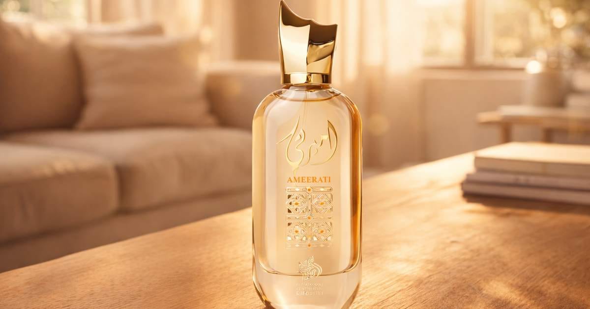 Ilustração das notas olfativas do perfume Ameerati destacando tuberosa e jasmim