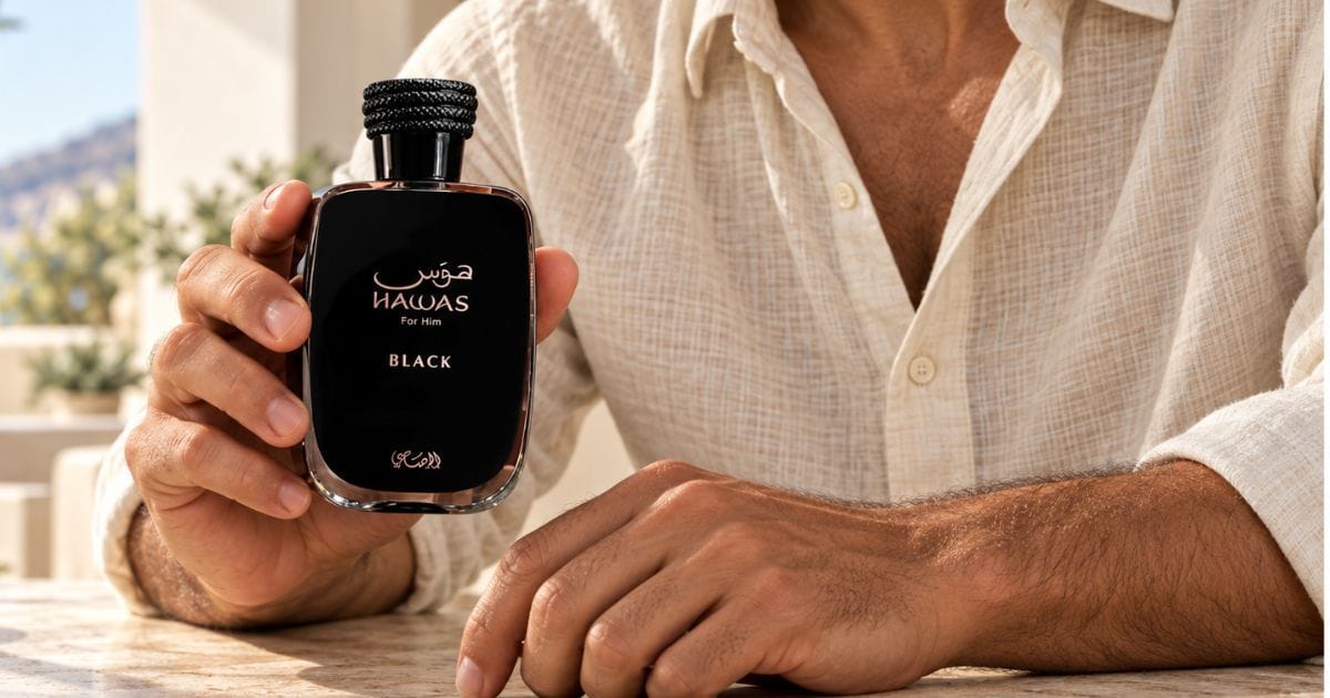 rasasi hawas black for him frasco na mao