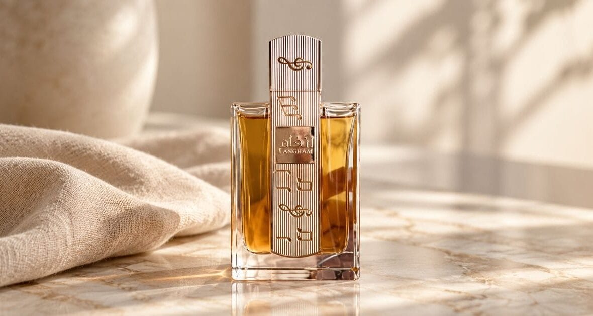lattafa angham frasco e caixa